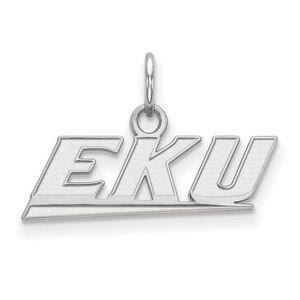 10k White Gold Eastern Kentucky U XS (Tiny) Mascot Charm or Pendant